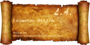 Leimeter Attila névjegykártya